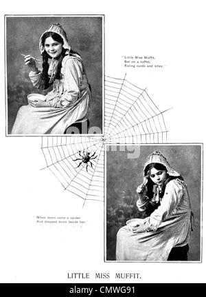 1905 Little Miss Muffit Spider web Banque D'Images