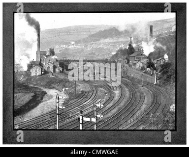 1905 Llanhilleth gare Glamorganshire Banque D'Images