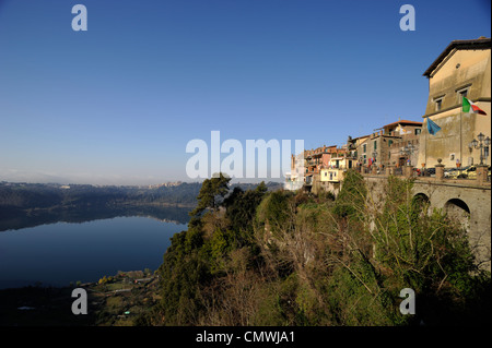 Italie, Latium, lac Nemi Banque D'Images