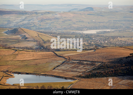 Vue du haut de la colline de Pendle Banque D'Images