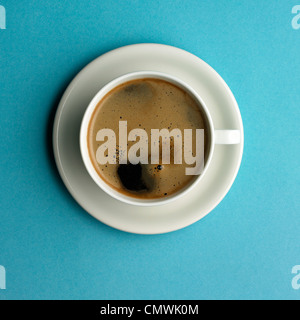 Une antenne Black tasse à café et soucoupe Banque D'Images