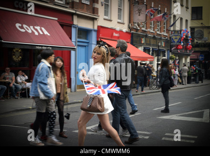 Gay-célébrations dans Soho après le mariage royal du Prince William et Kate Middleton le 29 avril 2011 Banque D'Images