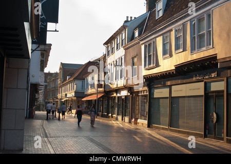 Marché du beurre du centre-ville d''Ipswich dans soleil du soir. L'Angleterre. Banque D'Images