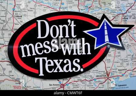 'Don't Mess with Texas". USA. Banque D'Images