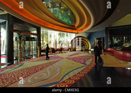 La réception de l'hôtel Burj Al Arab Banque D'Images