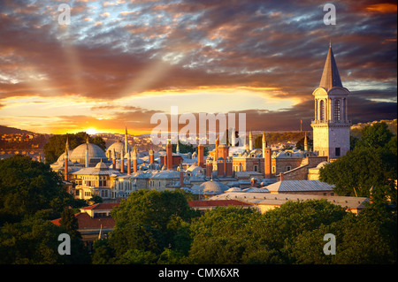 Les Sultans du palais de Topkapi au coucher du soleil, Istanbul, Turquie Banque D'Images