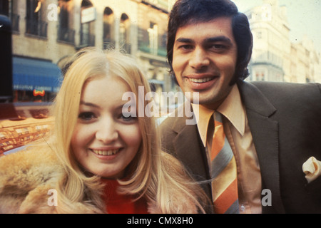 MARY Hopkin et Engelbert Humperdinck UK chanteurs pop en 1967. Photo Tony Gale Banque D'Images