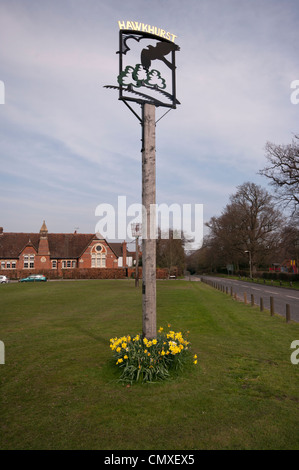 Hawkhurst signe Village Villages Uk Kent Banque D'Images