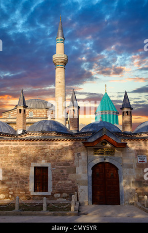 Les loges du derviche musée Mevlâna, le mausolée de Jalal ad-Din Muhammad Rumi, Konya Turquie Banque D'Images