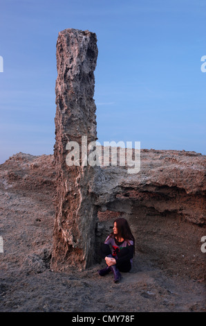 La forêt pétrifiée de Cavomalias (Cap Maleas), près de la ville de Neapolis, Vatika, Laconie, Péloponnèse, Grèce. Banque D'Images