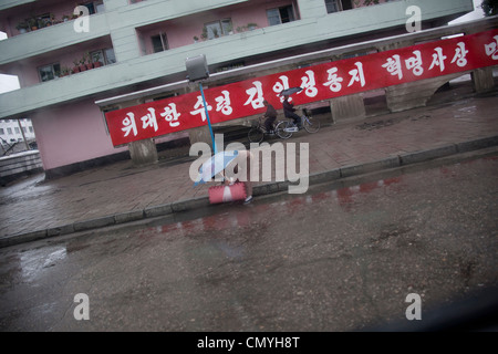 La vie quotidienne à Hamhung, la Corée du Nord Banque D'Images