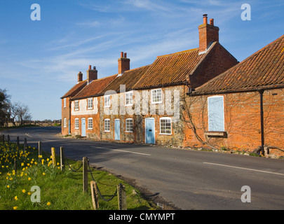 Jolis cottages à Burnham Overy, Norfolk, Angleterre Banque D'Images