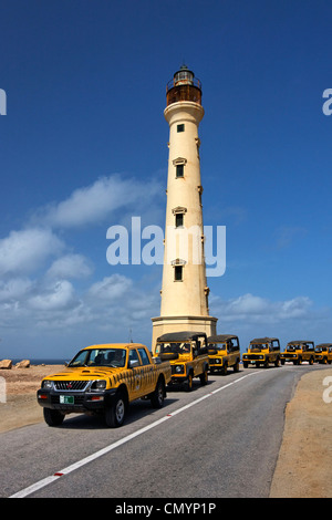 West Indies, Bonaire, Antilles, Aruba, California lighthouse, Jeep Safari Tour Adeventure Banque D'Images