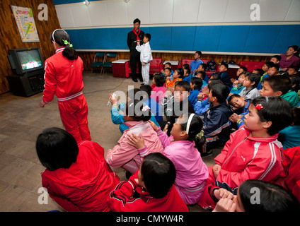 Songdowon en Wonsa Enfants International, la Corée du Nord Banque D'Images