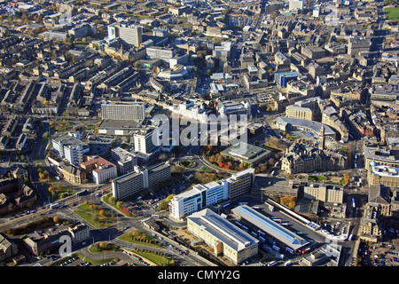 Vue aérienne de Bradford City Centre Banque D'Images