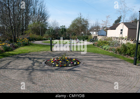 Les puits ; bien Lane / High Street public garden, Kippax Banque D'Images