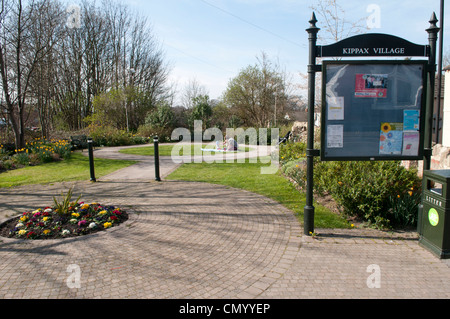 Les puits ; bien Lane / High Street public garden, Kippax Banque D'Images