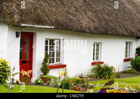 Un chalet dans le pittoresque village d'Adare dans le comté de Limerick, Irlande Banque D'Images