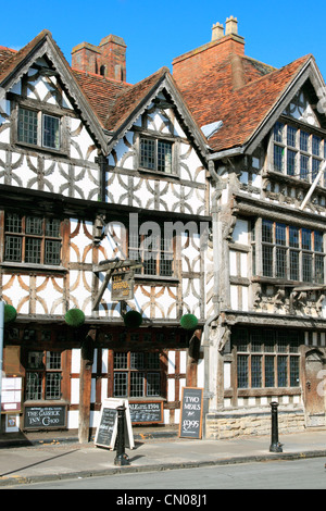 Warwickshire Angleterre Stratford-on-Avon, Garrick Inn Banque D'Images