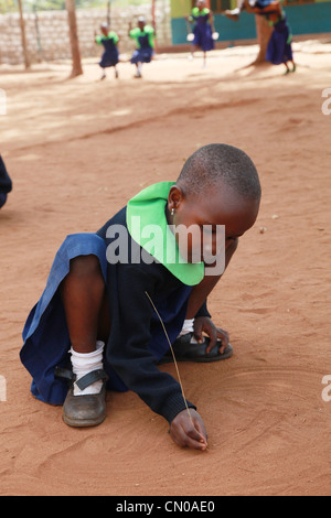 Les écoliers, Ukanda Afrique Kenya Banque D'Images