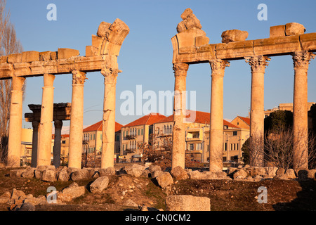 Ruines de Baalbek - Vallée de la Bekaa, au Liban Banque D'Images