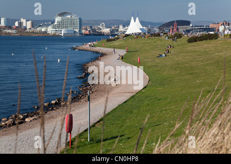 Barrage de la baie de Cardiff, Pays de Galles, Royaume-Uni Banque D'Images