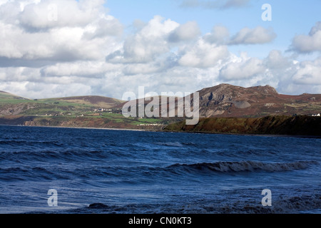 Gwylwyr Carreglefain Porth Dinllaen à partir de la péninsule de Lleyn Nefyn Gwynedd au Pays de Galles Banque D'Images