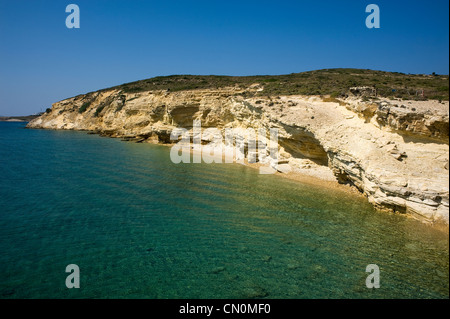 Plage de Monodendri, Lipsi Island, îles du Dodécanèse, Grèce Banque D'Images