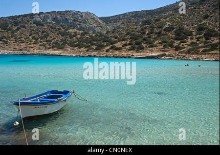 Platis Yalos beach, l'île de Lipsi, Dodécanèse, Grèce Banque D'Images