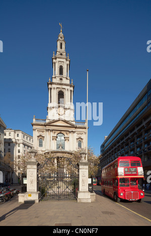 L'église St Mary le Strand, London Banque D'Images