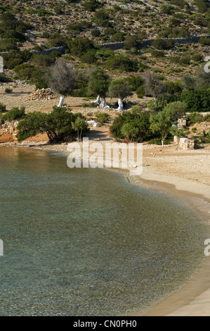 Plage de Platis Yalos, Lipsi Island, Grèce Banque D'Images