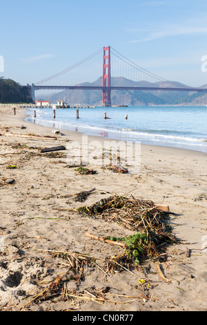 Golden Gate Bridge de San Francisco USA Crissy Field Banque D'Images