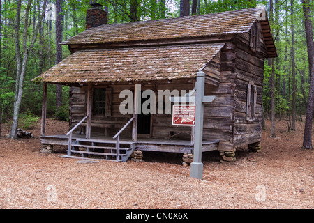 Pioneer Log Cabin à Callaway Gardens à Pine Mountain, Géorgie. Banque D'Images