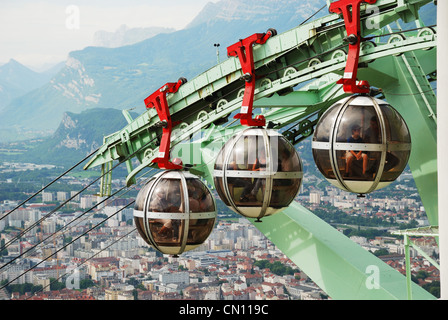 Sur la ville de Grenoble. Banque D'Images