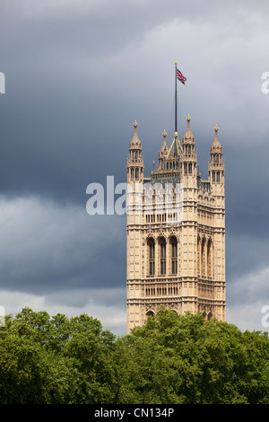 La Tour Victoria sur les chambres du Parlement, Londres, Angleterre, Royaume-Uni