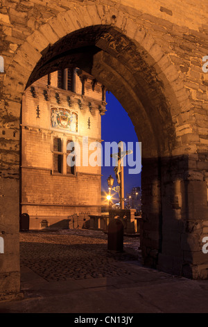 La cour intérieure du château Het Steen (Anvers) à Anvers, Belgique Banque D'Images