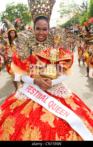 Parade, sinulog festival sinulog, Cebu, Philippines Banque D'Images