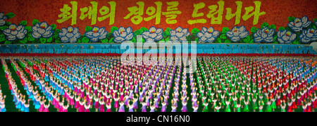 Arirang Mass Games en mai jour stadium à Pyongyang, en Corée du Nord Banque D'Images