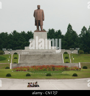 Statue à Kaesong, en Corée du Nord Banque D'Images