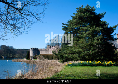 L'élaborer Gate House, à Newstead Abbey, Nottinghamshire, Angleterre Banque D'Images