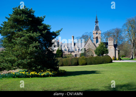 L'élaborer Gate House, à Newstead Abbey, Nottinghamshire, Angleterre Banque D'Images