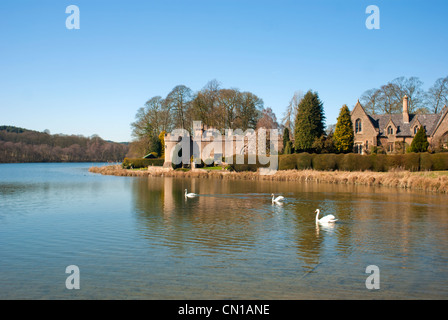 L'élaborer Gate House, à Newstead Abbey, Nottinghamshire, Angleterre Banque D'Images