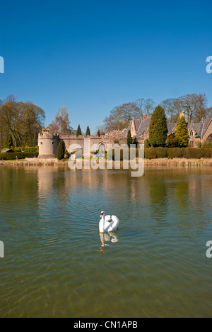 L'élaborer Gate House, à Newstead Abbey, Nottinghamshire, Angleterre Banque D'Images