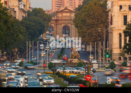 Madrid, Espagne. Calle de Alcalá. Banque D'Images