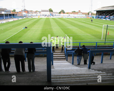 Chesterfield Football Club - Saltergate pitch vide Banque D'Images