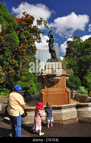 Levy Fontaine d'eau potable dans les Royal Botanical Gardens, Sydney, New South Wales, Australia Banque D'Images