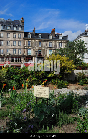 France, Seine Maritime, Rouen, place du Vieux Marche, le site de du bûcher de Jeanne d'Arc Banque D'Images
