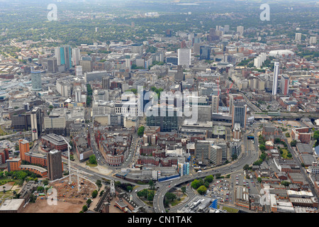 Vue aérienne du centre-ville de Birmingham Banque D'Images