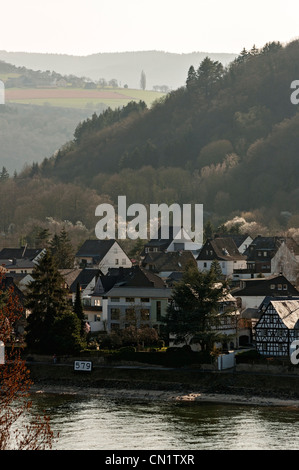 Spay, une petite ville dans la 'Vallée du Haut-Rhin moyen', de l'Allemagne. Banque D'Images