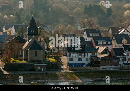 Spay, une petite ville dans la 'Vallée du Haut-Rhin moyen', de l'Allemagne. Banque D'Images